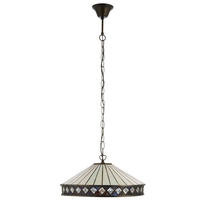 Endon 112196 - Tiffany-Pendelleuchte FARGO an Kette 1xE27/60W/230V Ø 41,5 cm