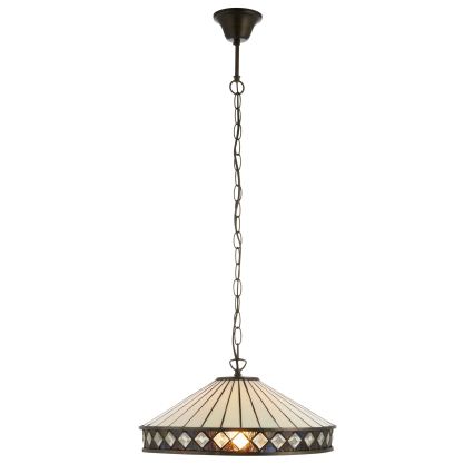 Endon 112196 - Tiffany-Pendelleuchte FARGO an Kette 1xE27/60W/230V Ø 41,5 cm