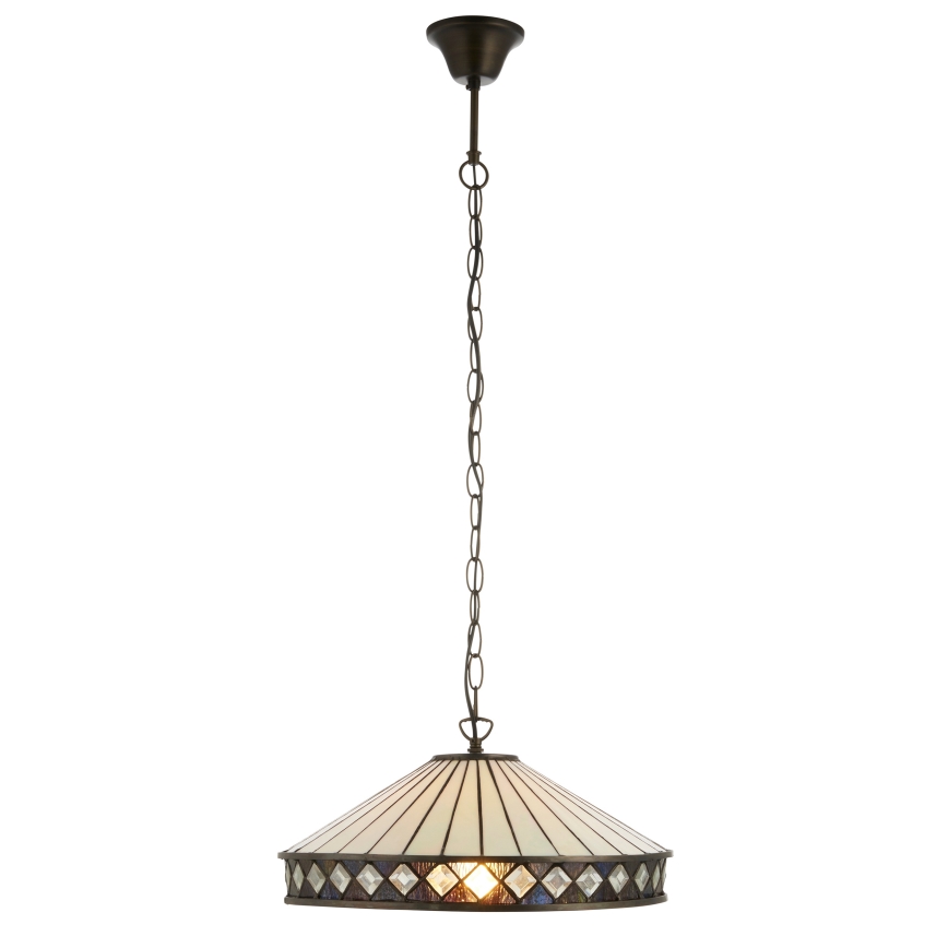 Endon 112196 - Tiffany-Pendelleuchte FARGO an Kette 1xE27/60W/230V Ø 41,5 cm