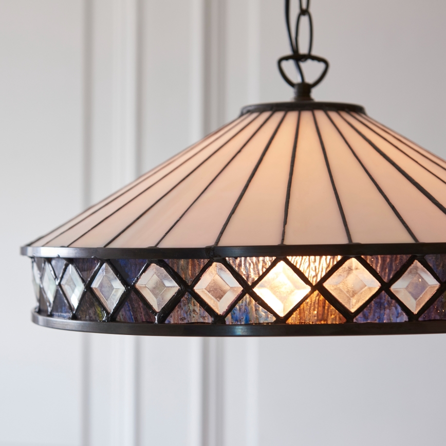 Endon 112196 - Tiffany-Pendelleuchte FARGO an Kette 1xE27/60W/230V Ø 41,5 cm