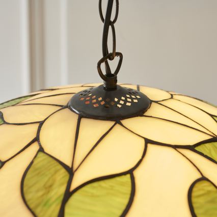 Endon 112246 - Kronleuchter an Kette Tiffany BOTANICA 1xE27/60W/230V Ø 45 cm