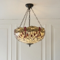 Endon 112251 - Kronleuchter an Kette Tiffany DRAGONFLY 3xE27/60W/230V Ø 50 cm