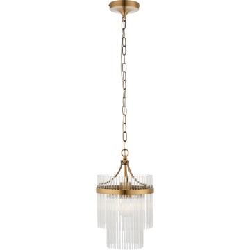 Endon 112572 - Kronleuchter mit Kette MARIETTA 1xE27/10W/230V Messing/klar