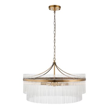 Endon 112574 - Kronleuchter mit Kette MARIETTA GRAND 7xE14/7W/230V Messing/klar