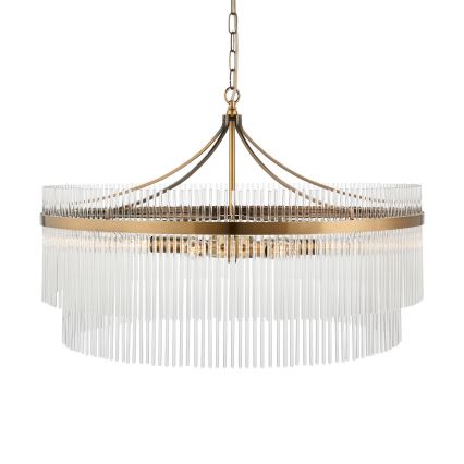 Endon 112574 - Kronleuchter mit Kette MARIETTA GRAND 7xE14/7W/230V Messing/klar