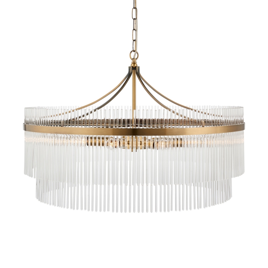 Endon 112574 - Kronleuchter mit Kette MARIETTA GRAND 7xE14/7W/230V Messing/klar