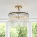 Endon 112575 - Anbau-Kronleuchter MARIETTA 3xE14/7W/230V Messing/klar