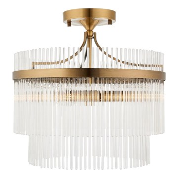 Endon 112575 - Anbau-Kronleuchter MARIETTA 3xE14/7W/230V Messing/klar