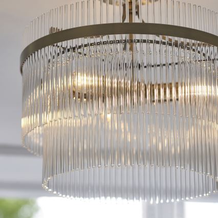 Endon 112575 - Anbau-Kronleuchter MARIETTA 3xE14/7W/230V Messing/klar