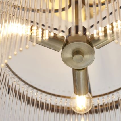 Endon 112575 - Anbau-Kronleuchter MARIETTA 3xE14/7W/230V Messing/klar