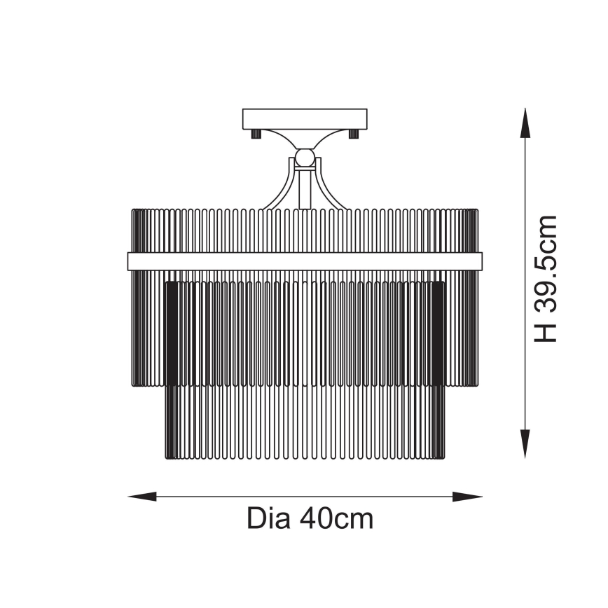 Endon 112575 - Anbau-Kronleuchter MARIETTA 3xE14/7W/230V Messing/klar