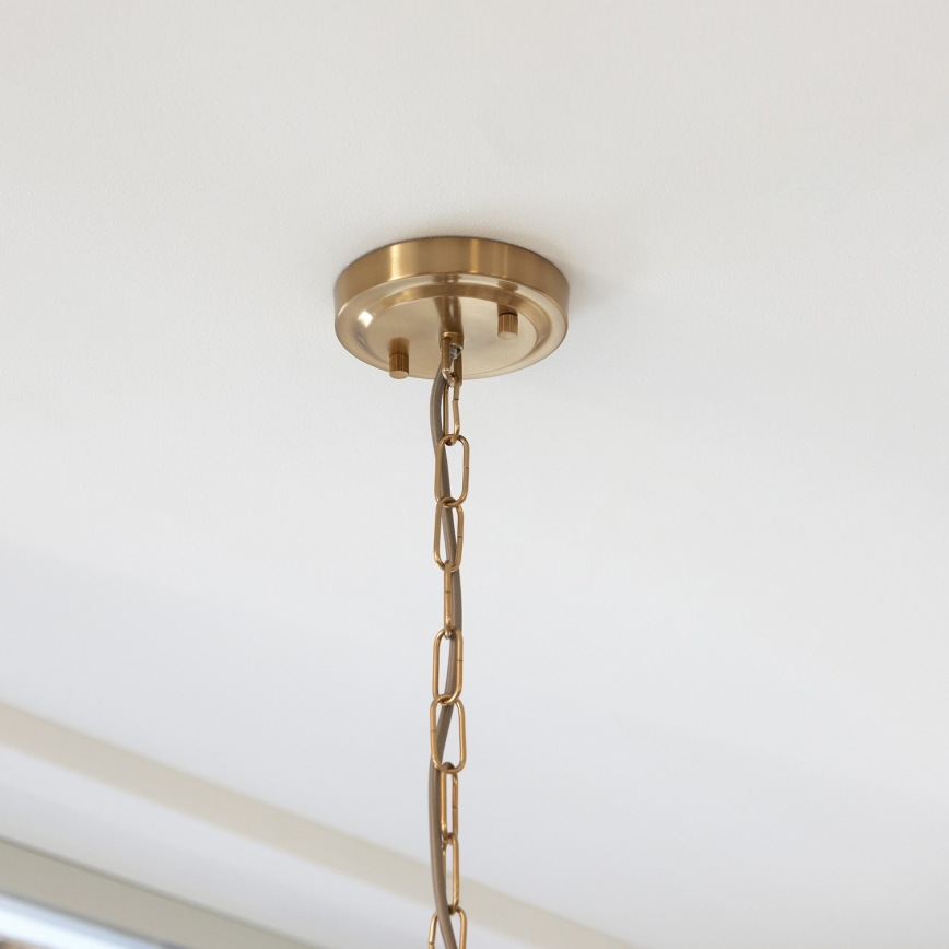Endon 112859 - Ketten-Hängeleuchte HARLOW 1xE27/10W/230V Messing