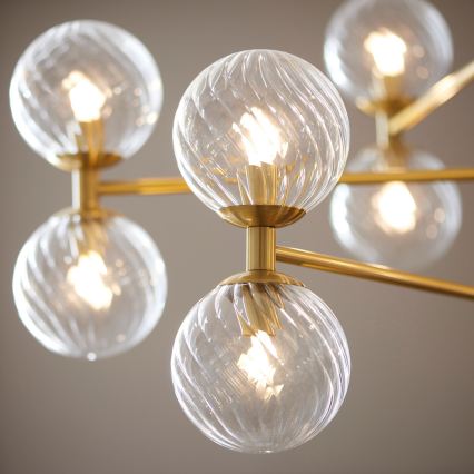Endon 114041 - Kronleuchter an Stange 12xG9/3,2W/230V goldfarben