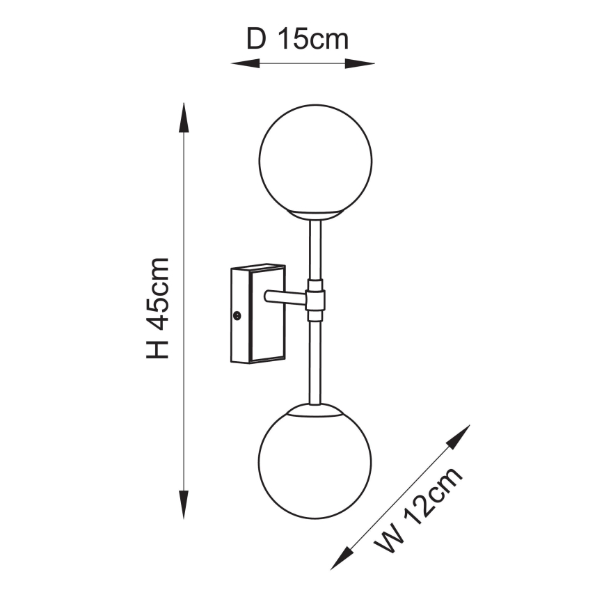 Endon 114042 - Wandleuchte 2xG9/3,2W/230V goldfarben
