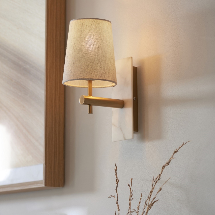 Endon 114200 - Wandleuchte 1xE14/7W/230V beige/gold