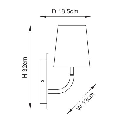 Endon 114202 - Wandleuchte 1xE14/7W/230V beige/gold