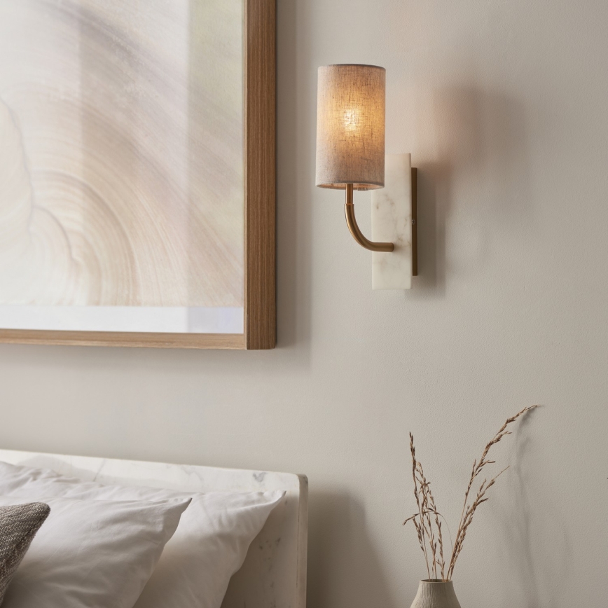 Endon 114203 - Wandleuchte 1xE14/7W/230V beige/gold