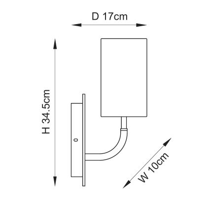 Endon 114203 - Wandleuchte 1xE14/7W/230V beige/gold