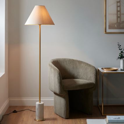 Endon 114209 - Stehlampe 1xE27/10W/230V beige/gold