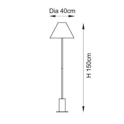 Endon 114209 - Stehlampe 1xE27/10W/230V beige/gold