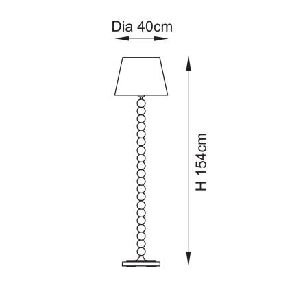Endon 114634 - Stehleuchte HIGGLEDY 1xE27/10W/230V grün/grau