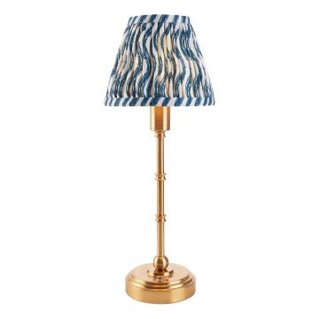 Endon 114796 - Dimm- und aufladbare LED-Tischleuchte BURLEY LED/1,5W/5V Messing/blau