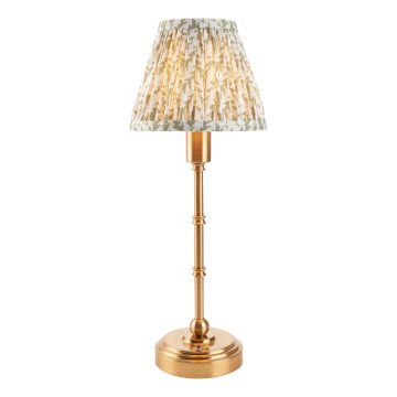Endon 114800 - Dimm- und aufladbare LED-Tischleuchte BURLEY LED/1,5W/5V Messing/grün