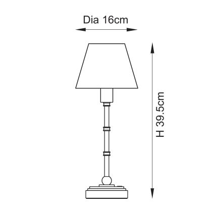 Endon 114800 - Dimm- und aufladbare LED-Tischleuchte BURLEY LED/1,5W/5V Messing/grün