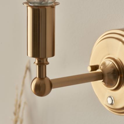 Endon 114831 - Dimmbare, aufladbare LED-Wandleuchte BURLEY LED/1,5W/5V 3600 mAh Messing/beige