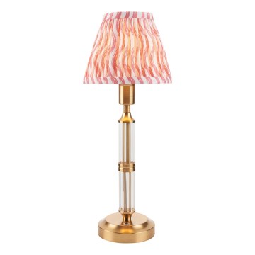 Endon 114842 - Dimmbare, aufladbare LED-Tischleuchte MORTON LED/1,5W/5V 3600 mAh Messing/rosa