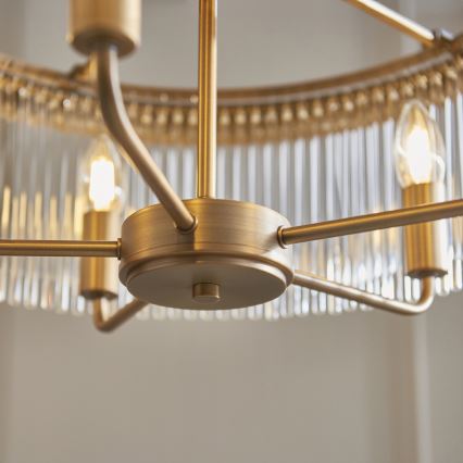 Endon 119110 - Kronleuchter an Kette CLERMONT 5xE14/6W/230V Messing