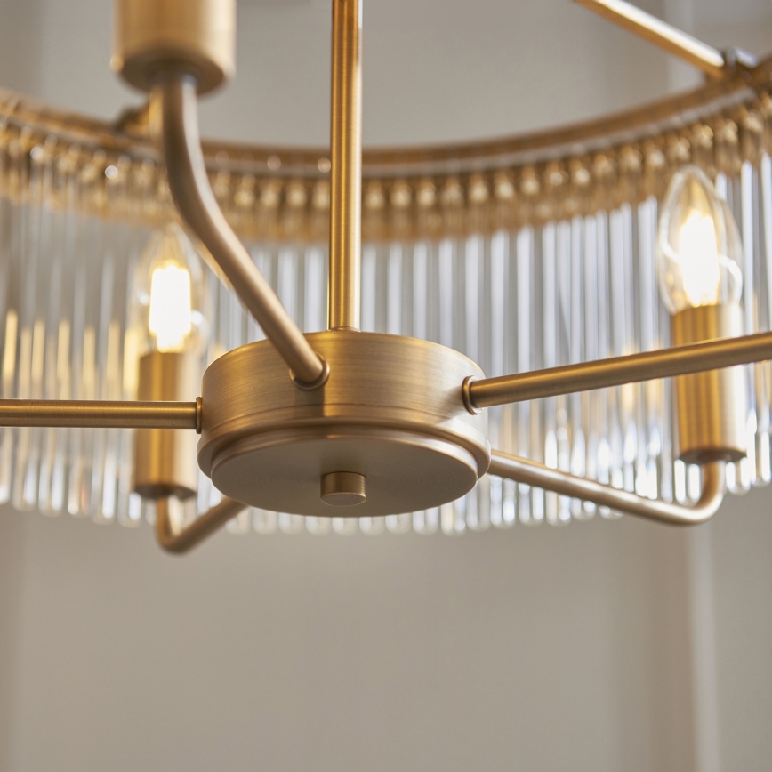 Endon 119110 - Kronleuchter an Kette CLERMONT 5xE14/6W/230V Messing