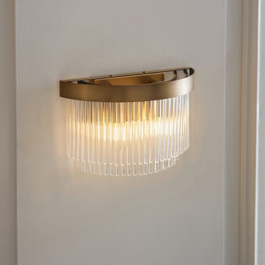 Endon 119125 - Wandleuchte CLERMONT 2xE14/6W/230V Messing