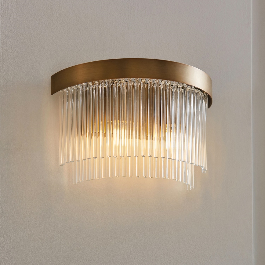 Endon 119125 - Wandleuchte CLERMONT 2xE14/6W/230V Messing