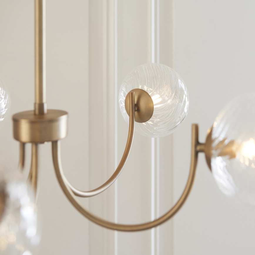 Endon 119210 - Stabpendelleuchte HAGUE 5xG9/5W/230V, Messing