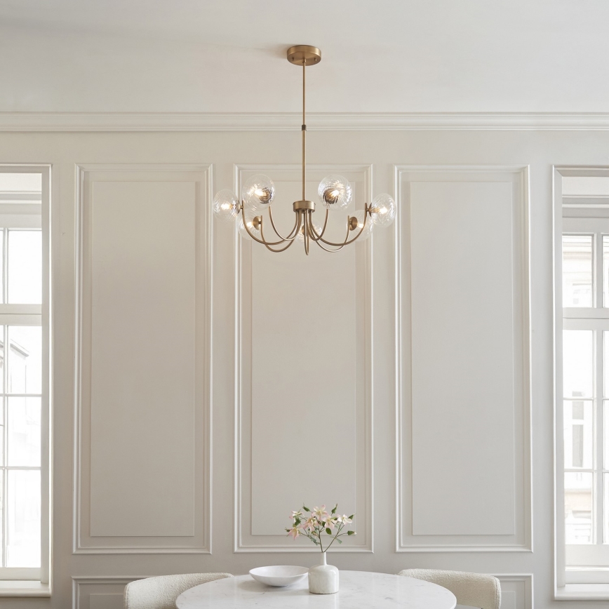 Endon 119224 - Hängeleuchte an Kabel HAGUE 7xG9/5W/230V Messing