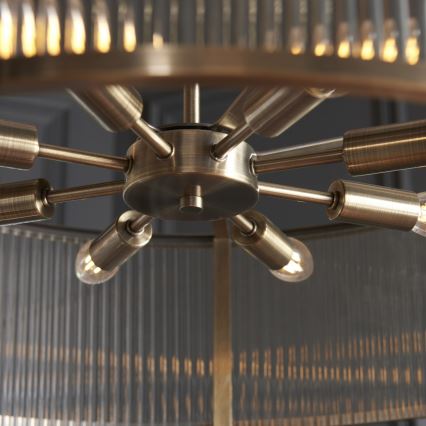 Endon 119455 - RIDGETON Kronleuchter an Kette 8xE14/7W/230V matt-chrom