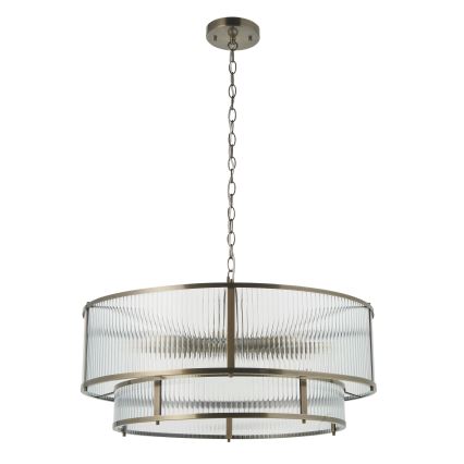 Endon 119456 - Kronleuchter an Kette RIDGETON 8xE14/7W/230V Messing