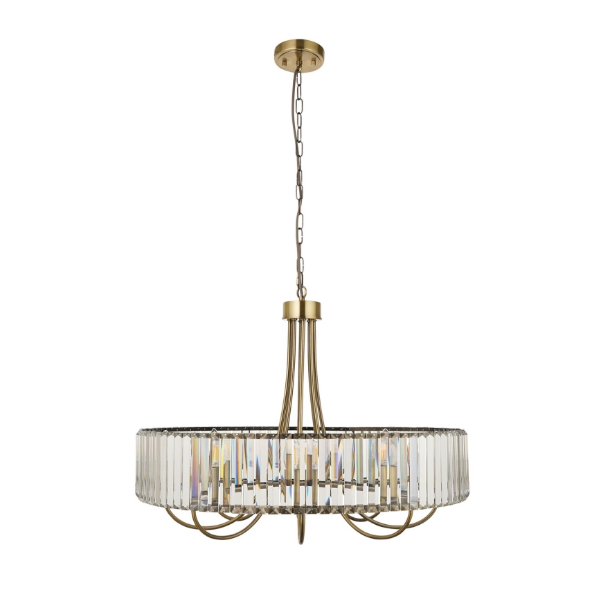Endon 119611 - Kronleuchter an Kette VISCONTI 8xE14/6W/230V Messing