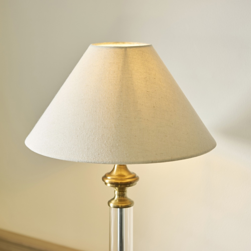 Endon 119972 - Tischlampe AVEBURY 1xE27/10W/230V Messing/Grau