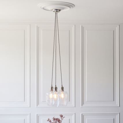 Endon 120644 - Pendelleuchte mit Kabel 3xE27/10W/230V Hochglanzchrom