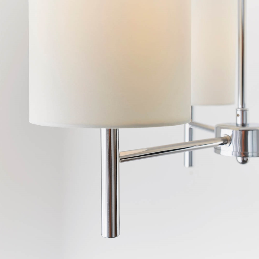 Endon 56642 - Deckenleuchte an Stange BRIO 3xE14/40W/230V glänzendes Chrom/weiß