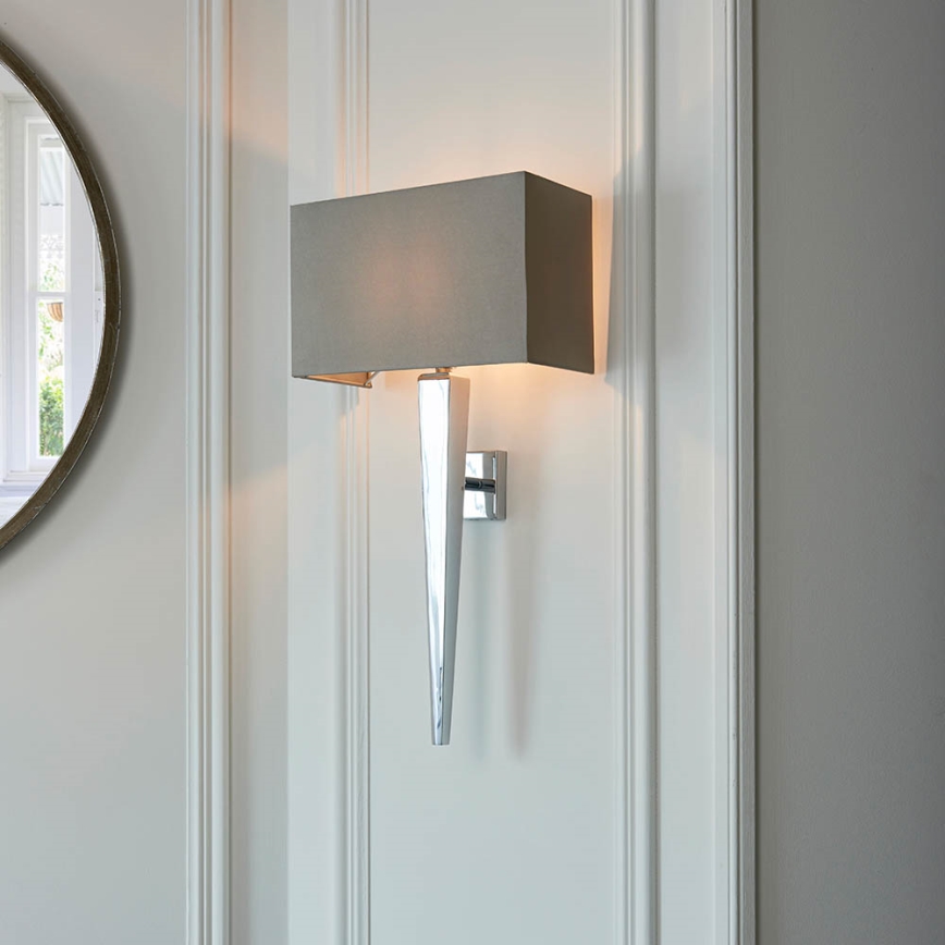 Endon 56706 - Wandleuchte MORETO 1xE14/7W/230V Hochglanz-Chrom/Grau