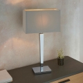 Endon 56707 - Tischleuchte MORETO 1xE27/60W/230V glänzendes Chrom/grau