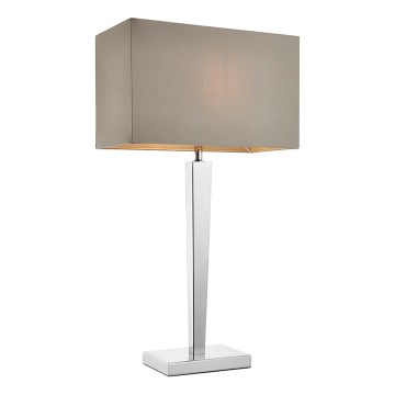 Endon 56707 - Tischleuchte MORETO 1xE27/60W/230V glänzendes Chrom/grau