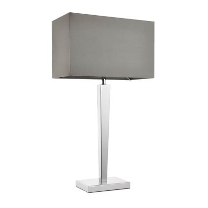 Endon 56707 - Tischleuchte MORETO 1xE27/60W/230V glänzendes Chrom/grau