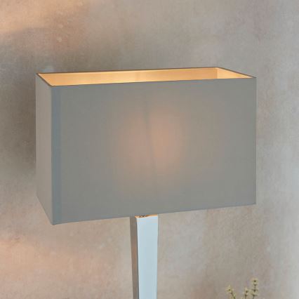 Endon 56707 - Tischleuchte MORETO 1xE27/60W/230V glänzendes Chrom/grau