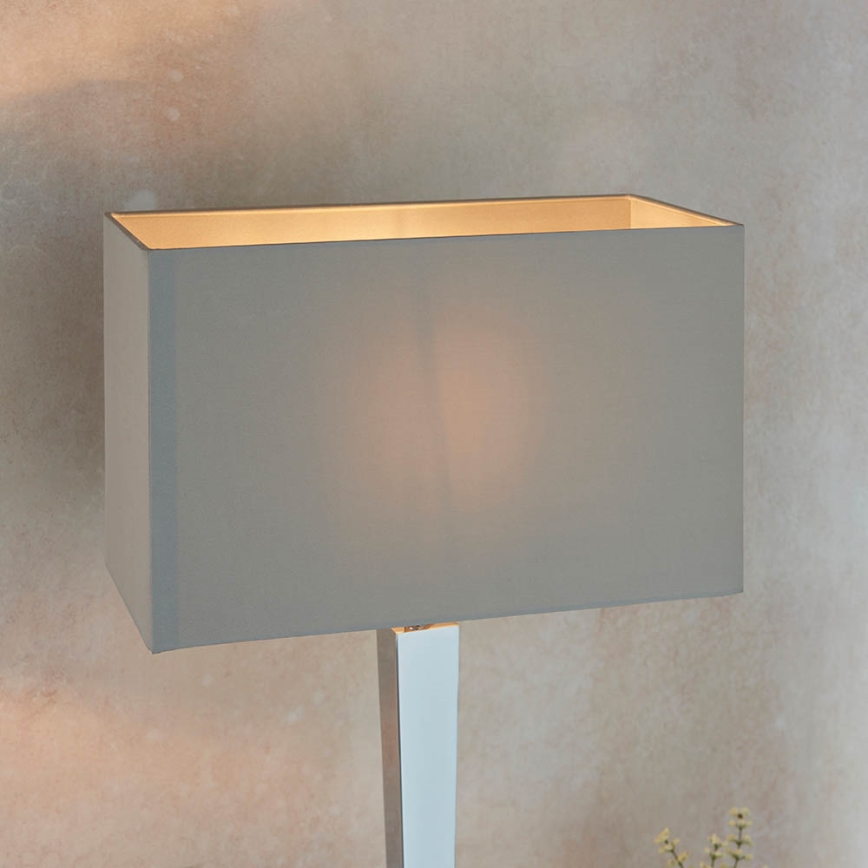 Endon 56707 - Tischleuchte MORETO 1xE27/60W/230V glänzendes Chrom/grau