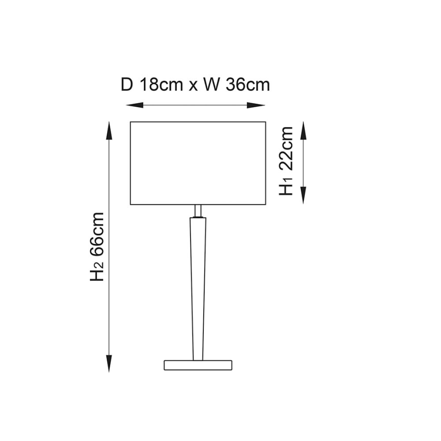 Endon 56707 - Tischleuchte MORETO 1xE27/60W/230V glänzendes Chrom/grau