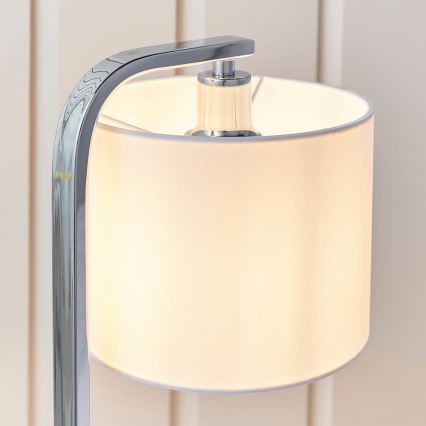 Endon 57917 - Dimmbare Tischleuchte CANNING 1xE14/40W/230V glänzender Chrom/weiß